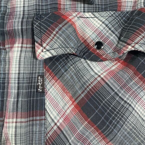 Levi’s Vintage Black Pearl Snap Button Down Regular Fit Medium WITH FLAWS - Picture 5 of 14